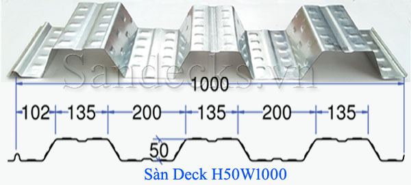 Sàn Deck H50W1000